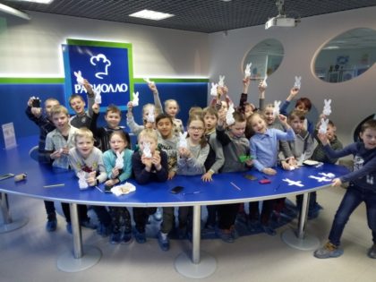 Изготовленные пасхальные зайчики